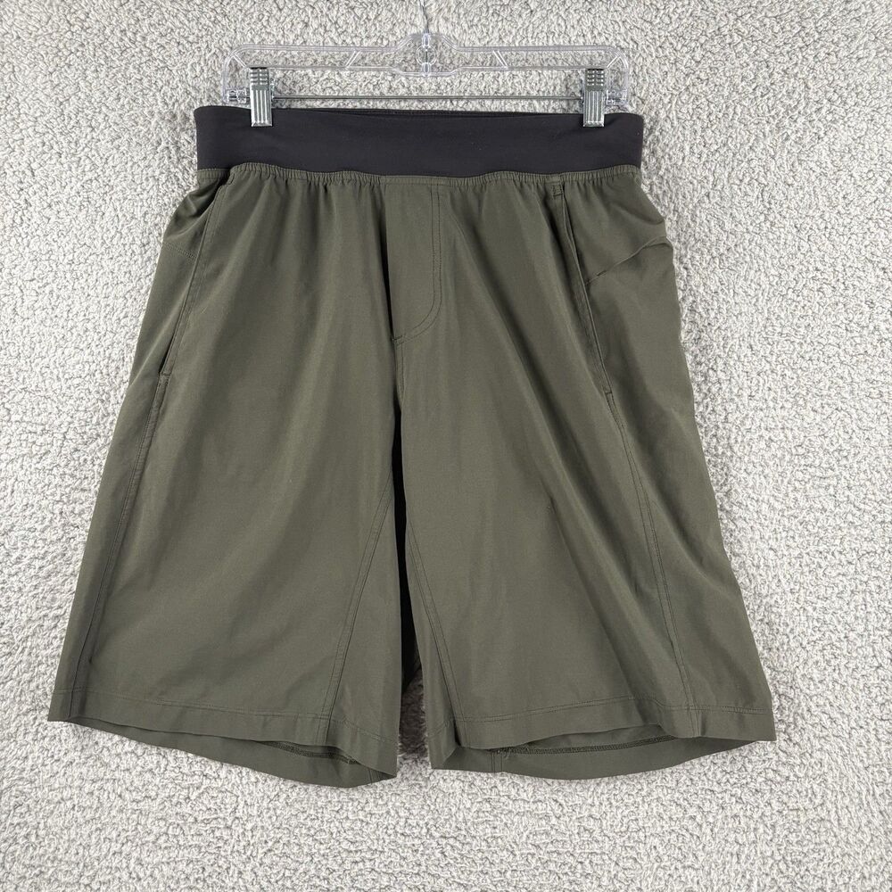 Lululemon Men’s Athletic Surge Shorts Olive Green Size Medium M Liner 11”